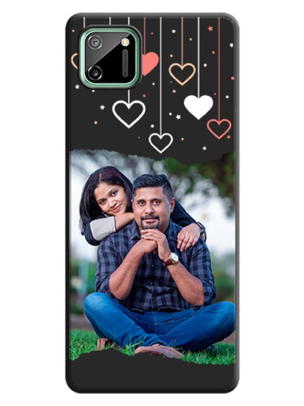 Custom Love Hangings with Splash Wave Picture on Space Black Custom Soft Matte Phone Back Cover - Realme C11
