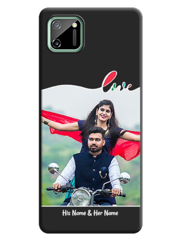 Custom Fall in Love Pattern with Picture - Photo on Space Black Soft Matte Mobile Case - Realme C11