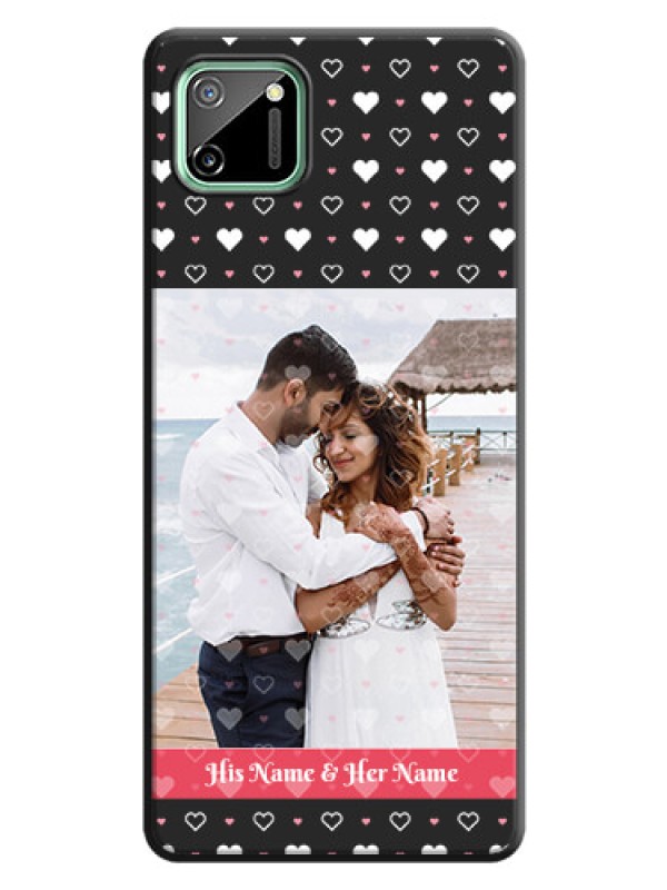 Custom White Color Love Symbols with Text Design - Photo on Space Black Soft Matte Phone Cover - Realme C11