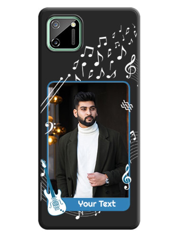 Custom Musical Theme Design with Text - Photo on Space Black Soft Matte Mobile Case - Realme C11