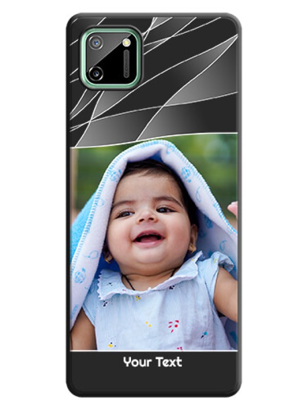 Custom Mixed Wave Lines - Photo on Space Black Soft Matte Mobile Cover - Realme C11