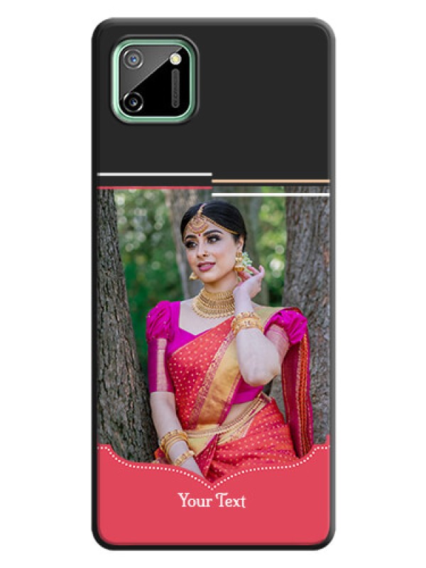 Custom Classic Plain Design with Name - Photo on Space Black Soft Matte Phone Cover - Realme C11