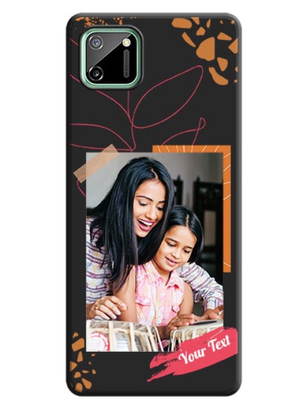 Custom Orange Photo Frame on Space Black Custom Soft Matte Phone Back Cover - Realme C11