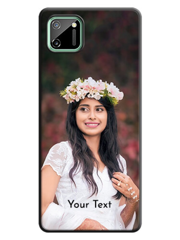Custom Full Single Pic Upload With Text On Space Black Personalized Soft Matte Phone Covers -Realme C11