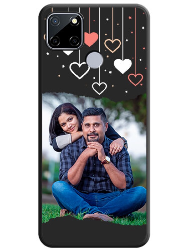Custom Love Hangings with Splash Wave Picture on Space Black Custom Soft Matte Phone Back Cover - Realme C12