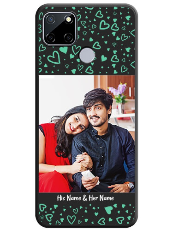 Custom Sea Green Indefinite Love Pattern on Photo on Space Black Soft Matte Mobile Cover - Realme C12