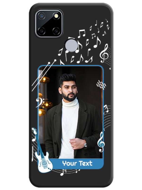 Custom Musical Theme Design with Text on Photo on Space Black Soft Matte Mobile Case - Realme C12