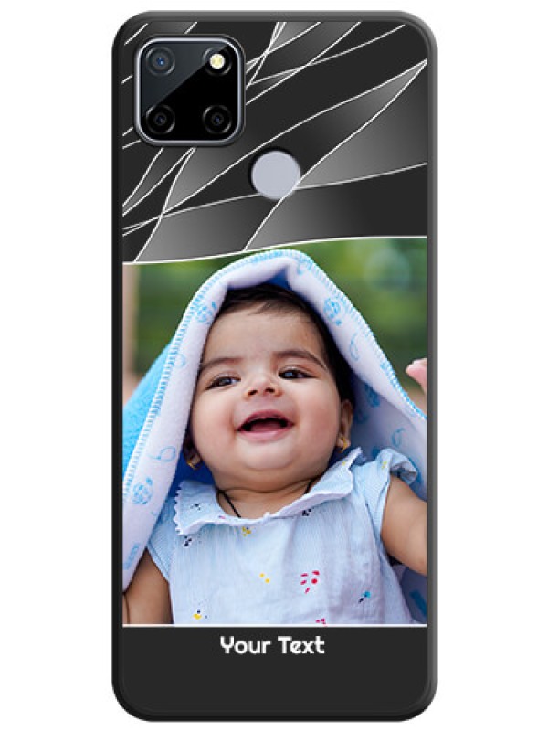 Custom Mixed Wave Lines on Photo on Space Black Soft Matte Mobile Cover - Realme C12