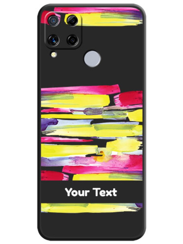 Custom Brush Coloured on Space Black Personalized Soft Matte Phone Covers - Realme C15