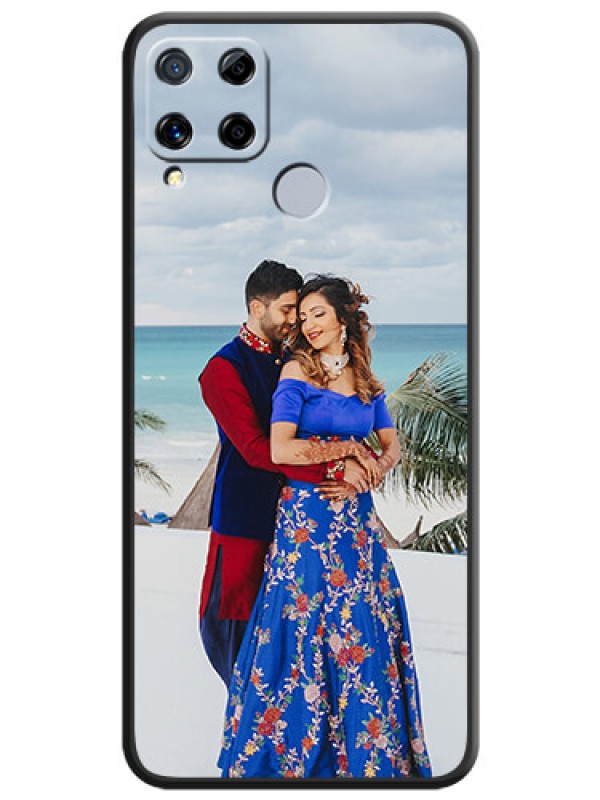 Custom Full Single Pic Upload On Space Black Personalized Soft Matte Phone Covers -Realme C15