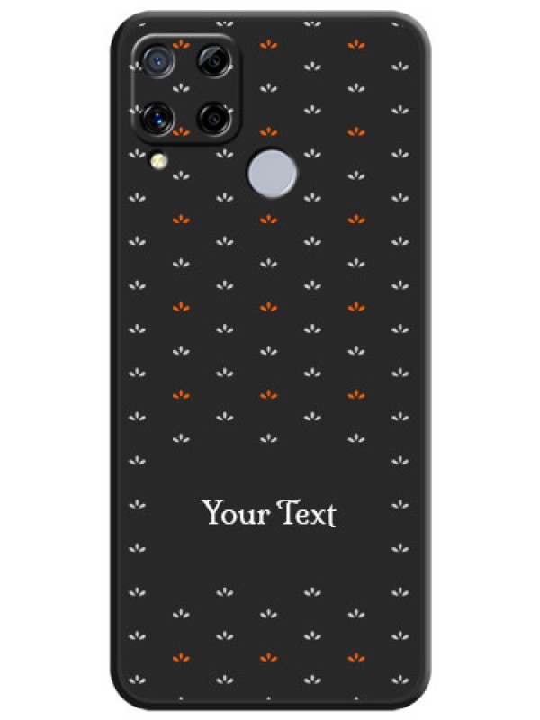 Custom Simple Pattern With Custom Text On Space Black Personalized Soft Matte Phone Covers -Realme C15