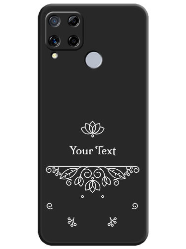 Custom Lotus Garden Custom Text On Space Black Personalized Soft Matte Phone Covers -Realme C15