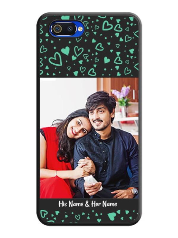 Custom Sea Green Indefinite Love Pattern on Photo on Space Black Soft Matte Mobile Cover - Realme C2