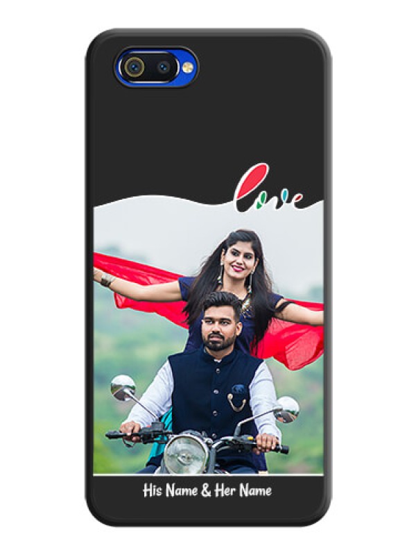 Custom Fall in Love Pattern with Picture on Photo on Space Black Soft Matte Mobile Case - Realme C2