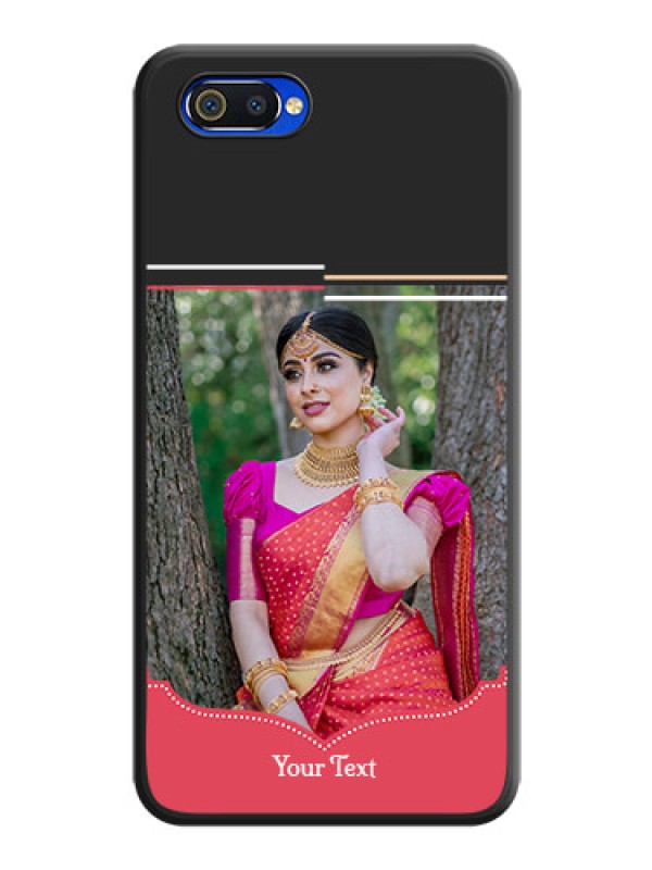 Custom Classic Plain Design with Name on Photo on Space Black Soft Matte Phone Cover - Realme C2