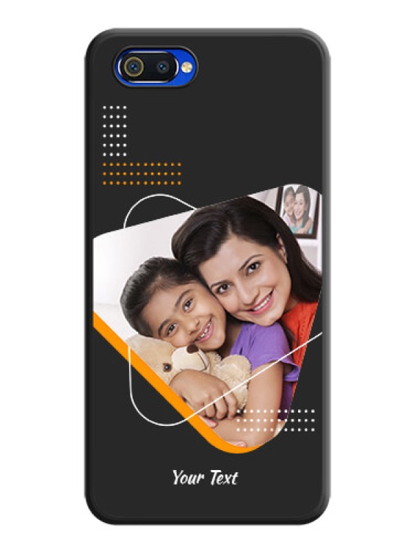 Custom Yellow Triangle on Photo on Space Black Soft Matte Phone Cover - Realme C2