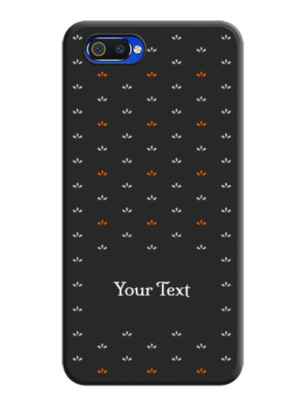 Custom Simple Pattern With Custom Text On Space Black Personalized Soft Matte Phone Covers -Realme C2