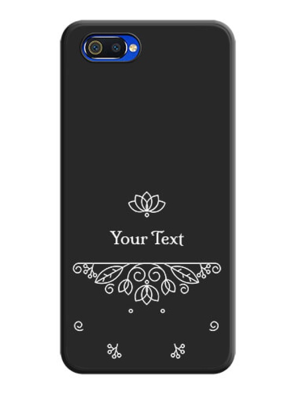 Custom Lotus Garden Custom Text On Space Black Personalized Soft Matte Phone Covers -Realme C2