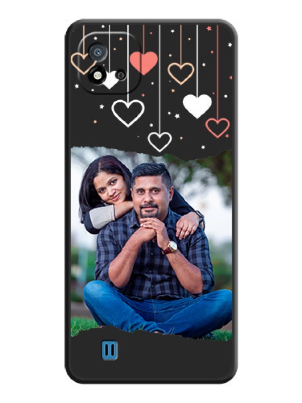 Custom Love Hangings with Splash Wave Picture on Space Black Custom Soft Matte Phone Back Cover - Realme C20