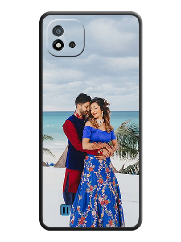 Custom Full Single Pic Upload On Space Black Personalized Soft Matte Phone Covers -Realme C20