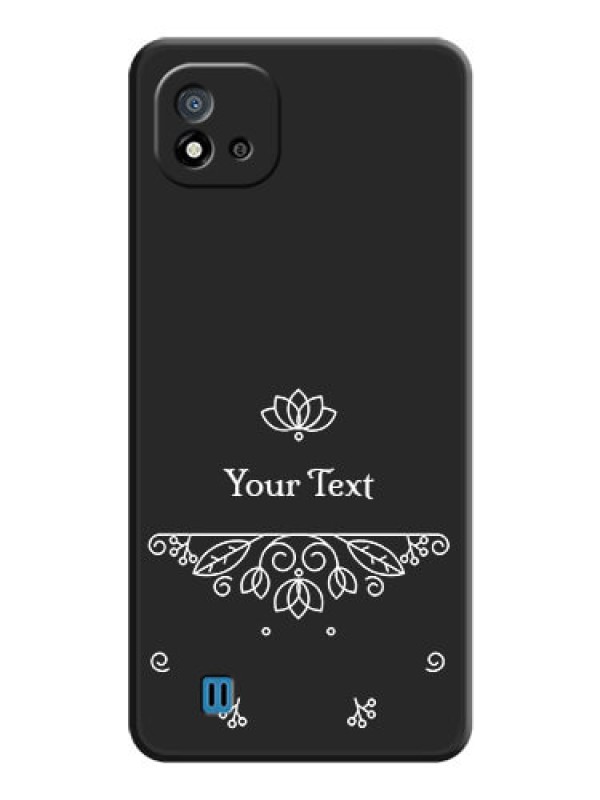 Custom Lotus Garden Custom Text On Space Black Personalized Soft Matte Phone Covers -Realme C20