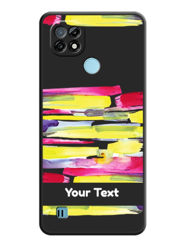 Custom Brush Coloured on Space Black Personalized Soft Matte Phone Covers - Realme C21