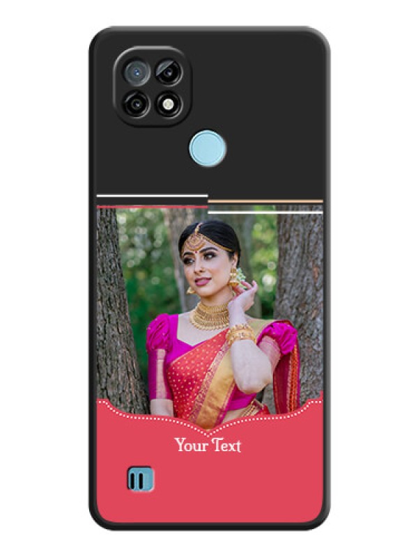 Custom Classic Plain Design with Name on Photo on Space Black Soft Matte Phone Cover - Realme C21
