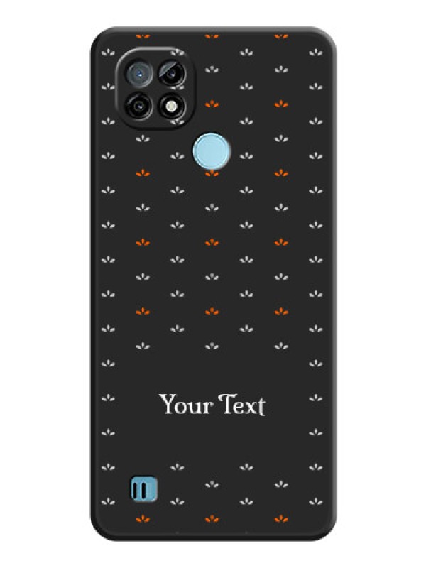 Custom Simple Pattern With Custom Text On Space Black Personalized Soft Matte Phone Covers -Realme C21