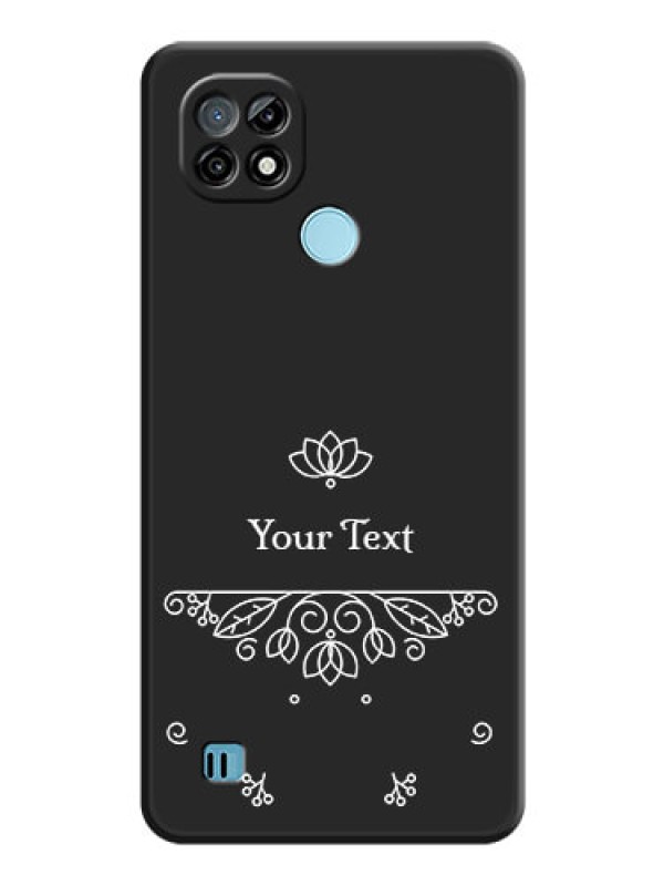 Custom Lotus Garden Custom Text On Space Black Personalized Soft Matte Phone Covers -Realme C21