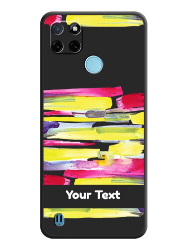 Custom Brush Coloured on Space Black Personalized Soft Matte Phone Covers - Realme C21Y