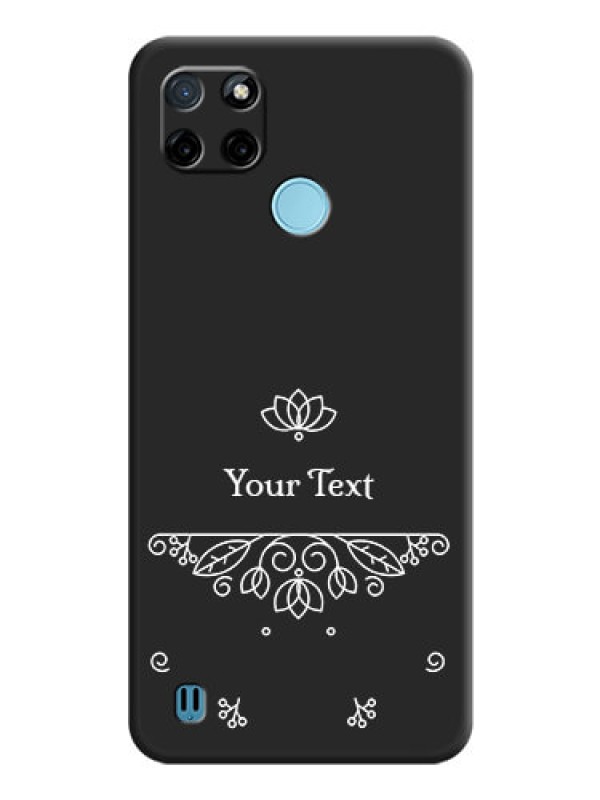 Custom Lotus Garden Custom Text On Space Black Personalized Soft Matte Phone Covers -Realme C21Y
