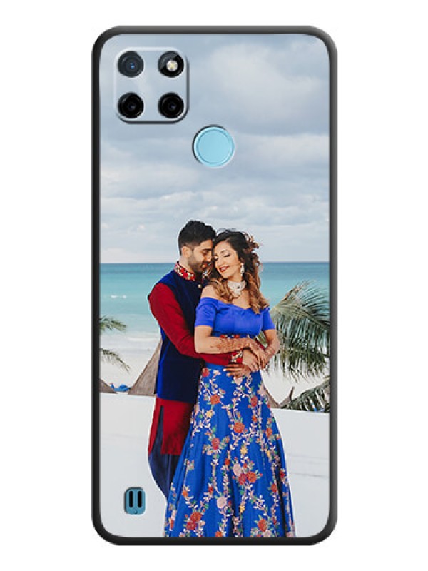 Custom Full Single Pic Upload On Space Black Personalized Soft Matte Phone Covers -Realme C25_Y