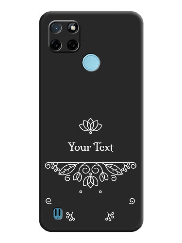 Custom Lotus Garden Custom Text On Space Black Personalized Soft Matte Phone Covers -Realme C25_Y