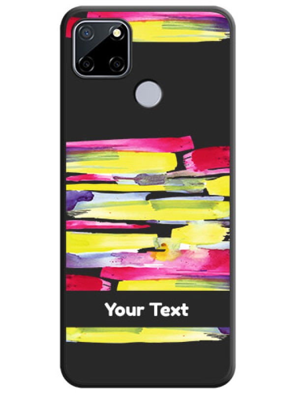 Custom Brush Coloured on Space Black Personalized Soft Matte Phone Covers - Realme C25s
