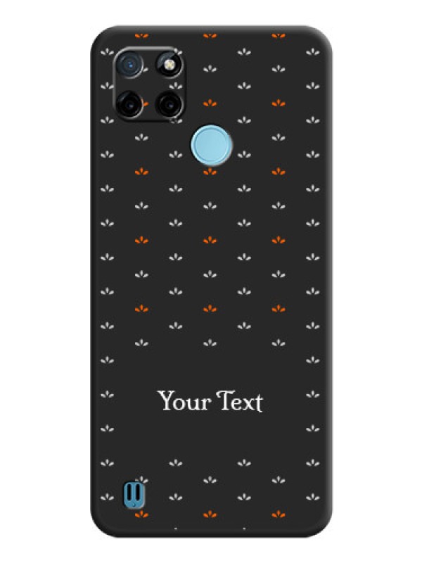 Custom Simple Pattern With Custom Text On Space Black Personalized Soft Matte Phone Covers -Realme C25Y