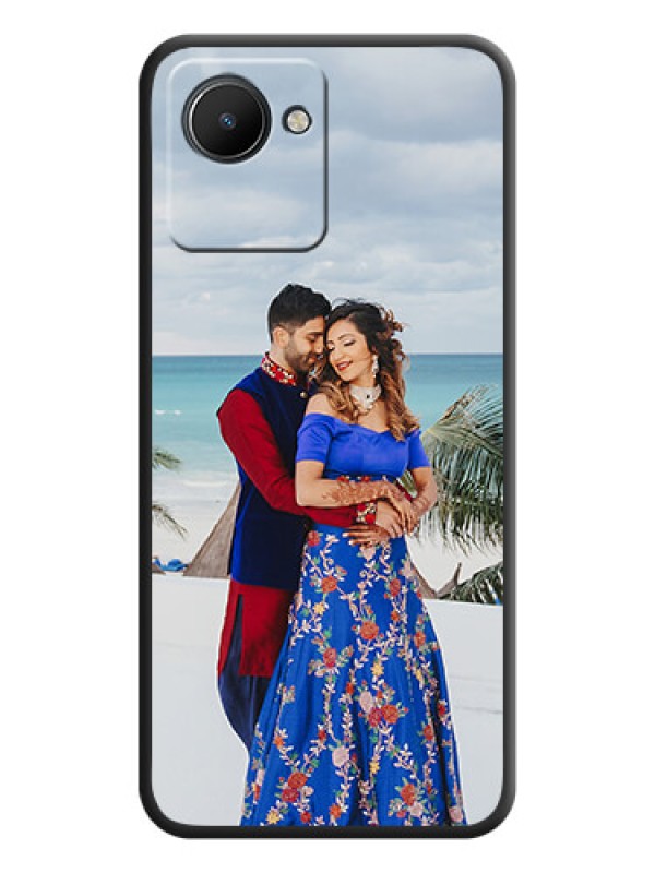 Custom Full Single Pic Upload On Space Black Personalized Soft Matte Phone Covers -Realme C30