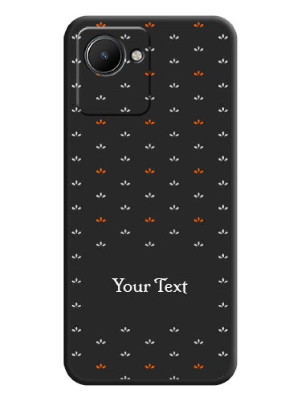 Custom Simple Pattern With Custom Text On Space Black Personalized Soft Matte Phone Covers -Realme C30