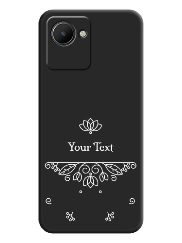 Custom Lotus Garden Custom Text On Space Black Personalized Soft Matte Phone Covers -Realme C30