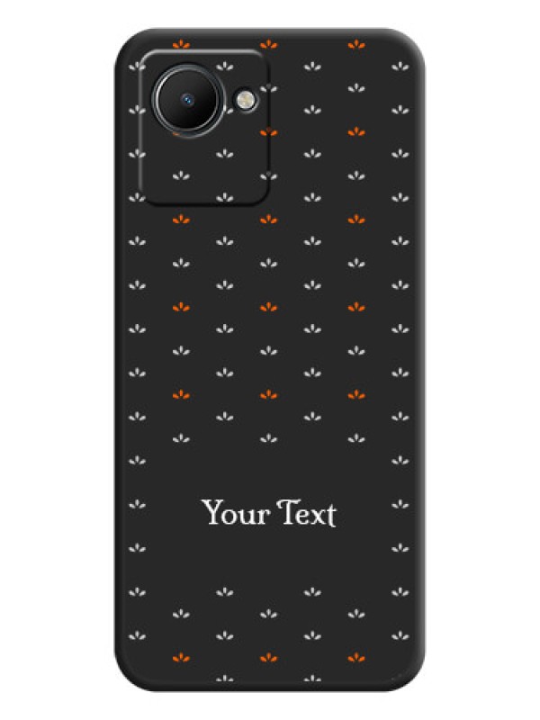 Custom Simple Pattern With Custom Text On Space Black Personalized Soft Matte Phone Covers -Realme C30S