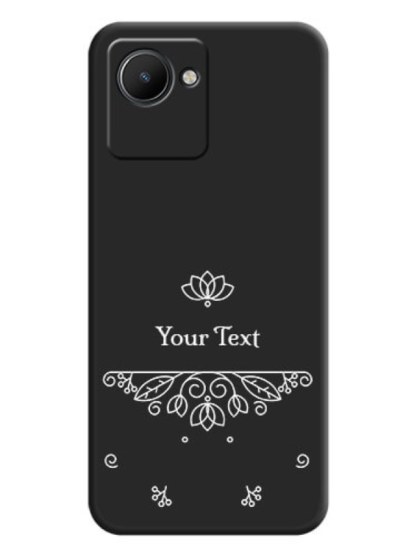 Custom Lotus Garden Custom Text On Space Black Personalized Soft Matte Phone Covers -Realme C30S
