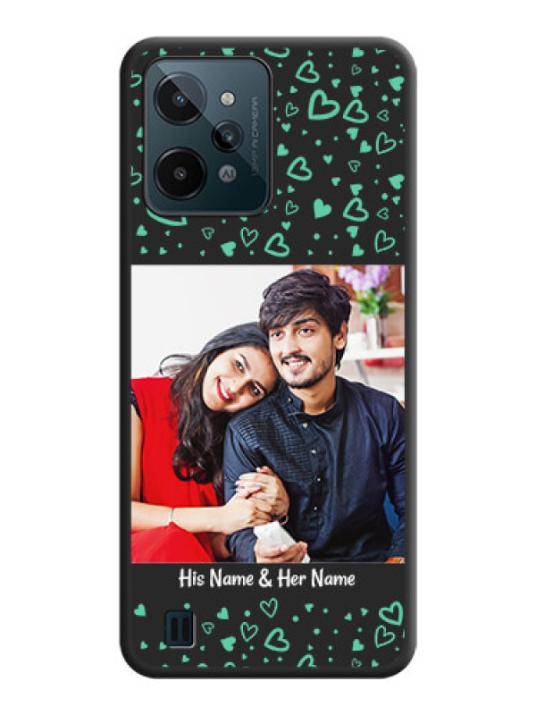 Custom Sea Green Indefinite Love Pattern on Photo on Space Black Soft Matte Mobile Cover - Realme C31