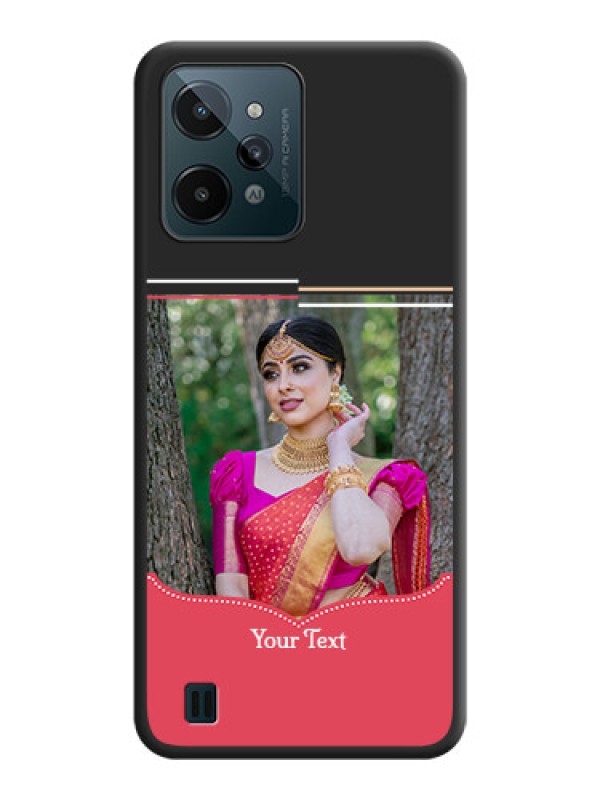 Custom Classic Plain Design with Name on Photo on Space Black Soft Matte Phone Cover - Realme C31