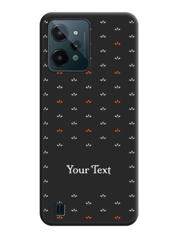 Custom Simple Pattern With Custom Text On Space Black Personalized Soft Matte Phone Covers -Realme C31