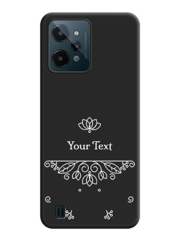 Custom Lotus Garden Custom Text On Space Black Personalized Soft Matte Phone Covers -Realme C31
