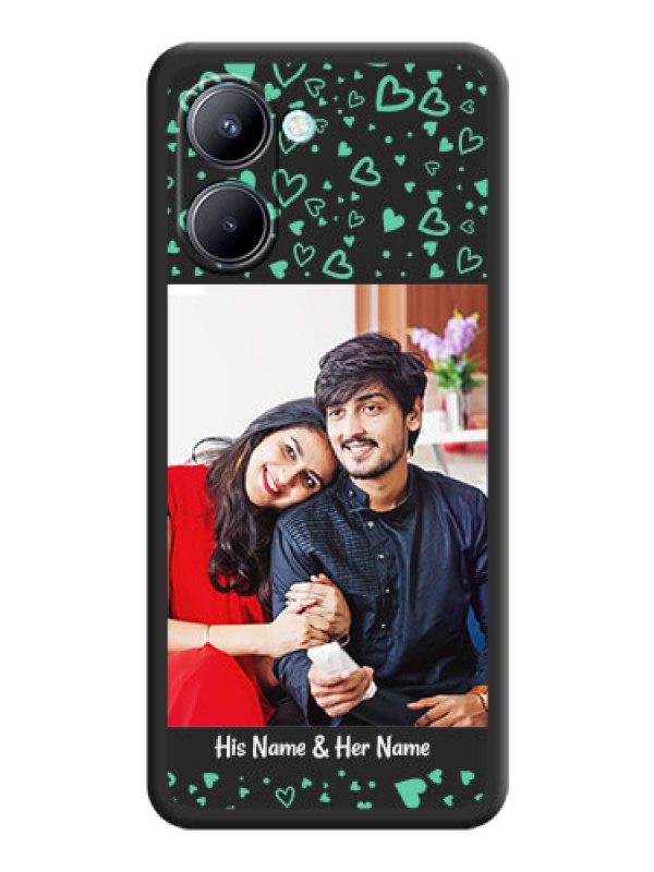 Custom Sea Green Indefinite Love Pattern on Photo on Space Black Soft Matte Mobile Cover - Realme C33 2023