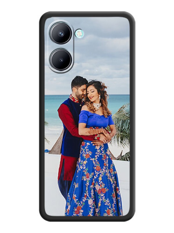 Custom Full Single Pic Upload On Space Black Personalized Soft Matte Phone Covers -Realme C33 2023