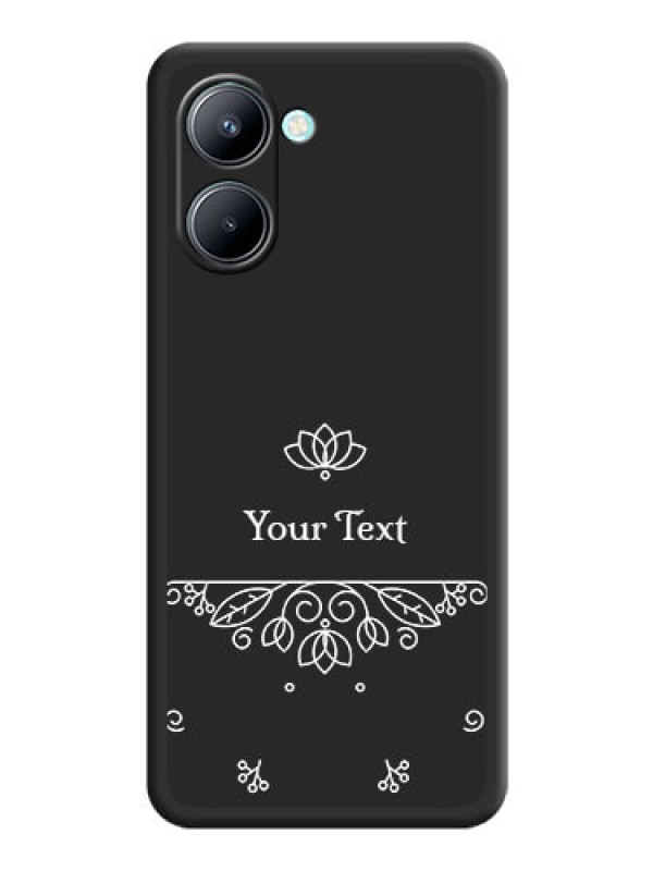 Custom Lotus Garden Custom Text On Space Black Personalized Soft Matte Phone Covers -Realme C33 2023