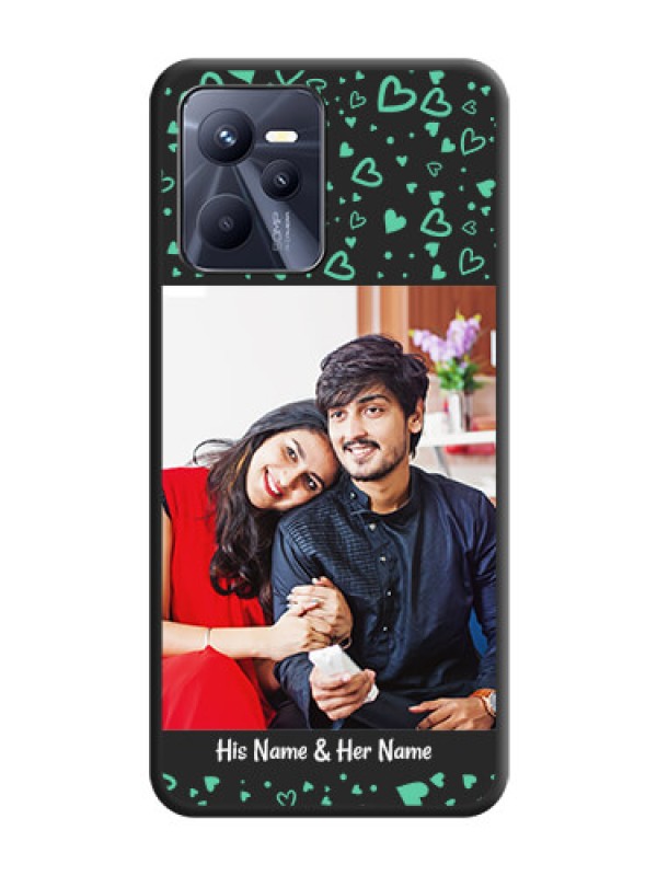 Custom Sea Green Indefinite Love Pattern on Photo on Space Black Soft Matte Mobile Cover - Realme C35