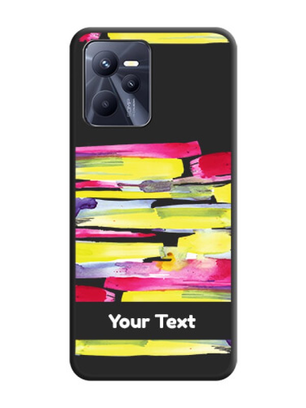 Custom Brush Coloured on Space Black Personalized Soft Matte Phone Covers - Realme C35