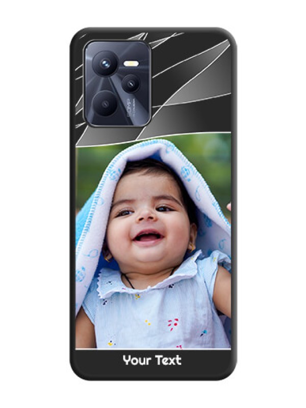 Custom Mixed Wave Lines on Photo on Space Black Soft Matte Mobile Cover - Realme C35
